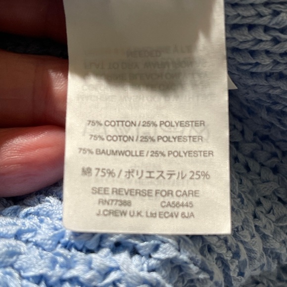 NWT J. Crew All Season Baby Blue Breathable Cotton Blend Sweater Tank - Picture 6 of 6